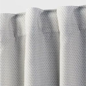 3 panels gray and white blackout curtains